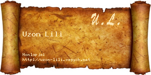 Uzon Lili névjegykártya